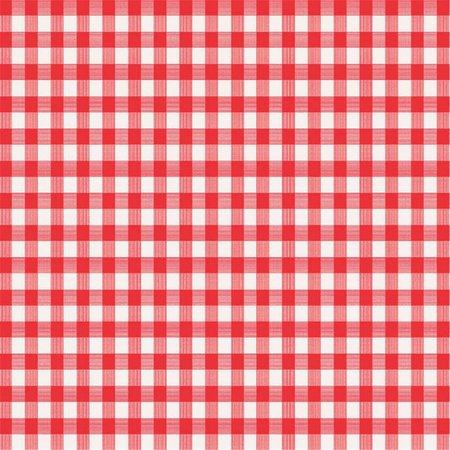 MENU 52 x 52 in. Red & White Checkered Plastic Tablecloth ME2513388